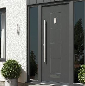 contemporary grey composite door